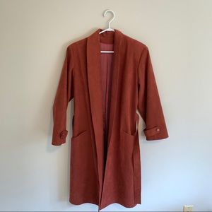 Vintage suede tie up jacket